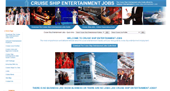 Desktop Screenshot of cruiseshipentertainment.com