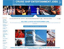 Tablet Screenshot of cruiseshipentertainment.com