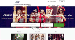 Desktop Screenshot of cruiseshipentertainment.com.au