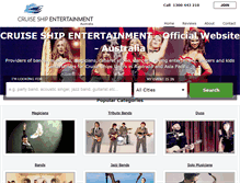 Tablet Screenshot of cruiseshipentertainment.com.au